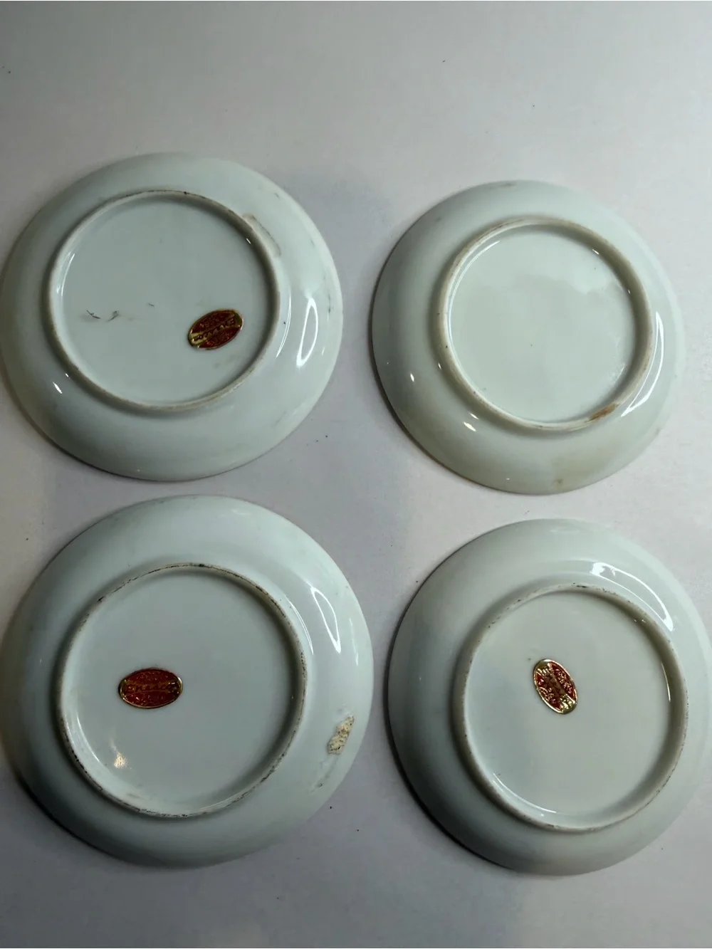 Vintage Porcelain Trinket Dish Ashtray - Flower Enesco Japan - Set  Of 4 Floral